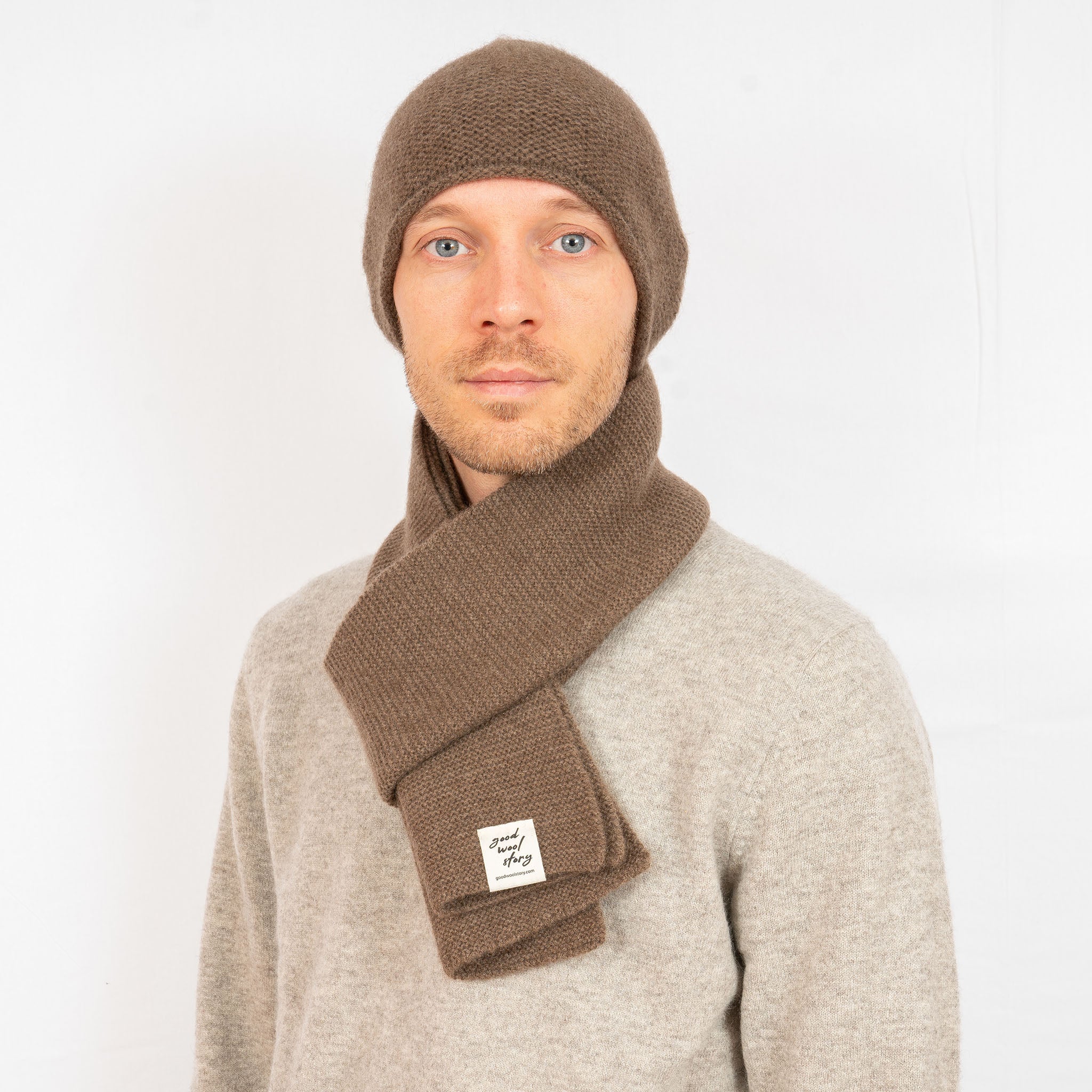 'Curly' yak wool scarf